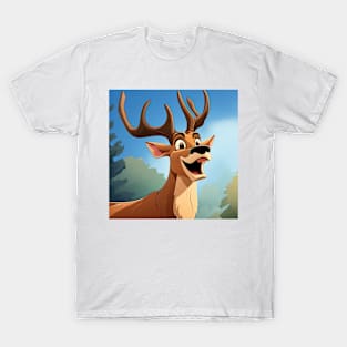 Cartoon Stag T-Shirt